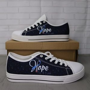 Low Top Navy Canvas Hope For A Cure Shoes 6